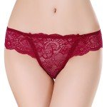 Women's Sexy Lace Cheeky Tong Panty Pack of 6