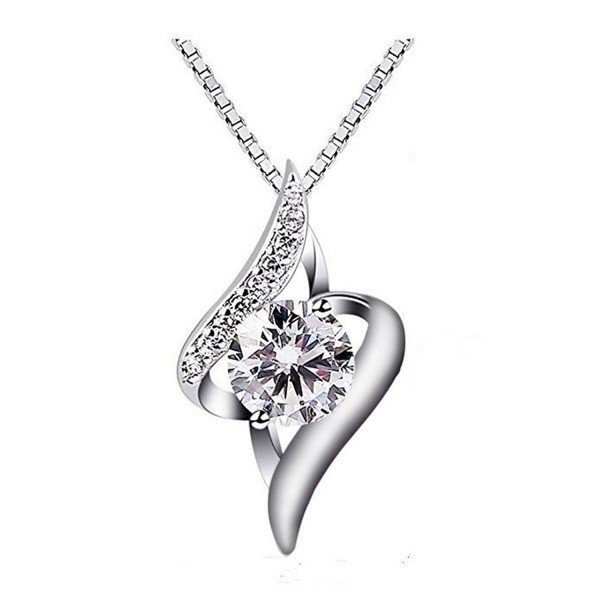  Sterling Silver Plated Pendant Necklace  "The Eye of Lover", 18''+ 1" Extender