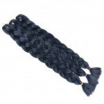 Lady Miranda Pure Color Jumbo Braid Synthetic Hair Extensions 41" 165 g / Piece  (Blue 3)