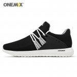  Onemix men's running shoes outdoor sport sneakers in black for lover walking shoes white women jogging sneakers size EU36-45