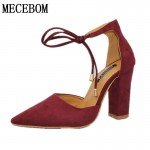 2018 spring new women shoes basic style retro fashion high heels pointed toe office & career shallow footwear women pumps 2253W