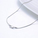 925 Sterling Silver Whale Tail Necklace Pendant Necklace, Snake Chain 18" 20" 22"