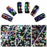 BORN PRETTY 1.5g Holographic Nail Sequins Heart Rhombus Star Round Colorful Flakes UV Gel Base Coat 1 Box Nail Art Paillette