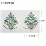 CG1802  1Pc Big Classic Festival Breast Bling Gem Cluster Self Adhesive Stick On Jewels  Body Paint Decor at Clubbing