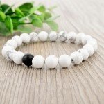 CHICVIE Black and White Natural Stone Distance Bracelets & Bangles for Women Men Strand Lovers Gifts Jewelry Bracelets SBR160101