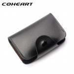 COHEART Genuine Leather Card Wallet for Men and Women Cowhide Business Card Holder Credit Card Purse Top Quality !