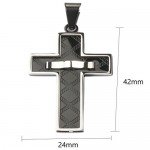 Dannyshi Men's Stainless Steel Cross Pendant Necklace 24 Inch