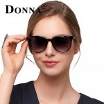 Donna Oversized Cat Eye Sunglasses Round Classic Frame Flat Sun Woman Fashion Lens Glasses D78