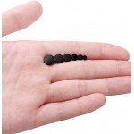 FIBO STEEL Stainless Steel Black Stud Earrings for Men Women, 3mm-8mm Available