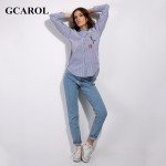 GCAROL Euro Style Classic Women High Waist Denim Jeans Vintage Slim Mom Style Pencil Jeans High Quality Denim Pants For 4 Season