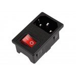 Gadgeter 4 Pcs inlet Module Plug Fuse Switch Male Power Socket 10A 250V 3 Pin IEC320 C14 …