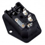 Gadgeter 4 Pcs inlet Module Plug Fuse Switch Male Power Socket 10A 250V 3 Pin IEC320 C14 …