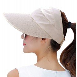 HindaWi Sun Hats for Women Wide Brim UV Protection Summer Beach Packable Visor