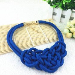 Hot Sale Cotton Choker Statement Necklace Collares Necklaces & Pendants Women Gift Kolye Fashion Jewelry