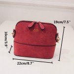 JIARUO Korean Retro Suede Bag Leather Women Small Shell Do Old Messenger Bag CrossBody Bag Lady Handbag Causal Travel Clutch