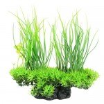 Jardin Plastic Emulational Decorative Long Leaf Plant for Aquarium, 20cm, Green