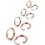 LOYALLOOK 4 Pairs Stainless Steel Basic Small Large Endless Hoop Earrings Silver Golden Rose Tone Hoop Earrings 10-20MM