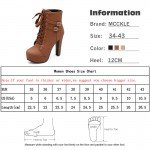 MCCKLE Plus Size Ankle Boots For Women Platform High Heels Female Lace Up Shoes Woman Buckle Short Boot Casual Ladies Footwear