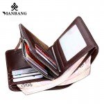 ManBang Time-limited Short Solid  Hot High Quality Genuine Leather Wallet Men Wallets Organizer Purse Billfold Coin Pocket