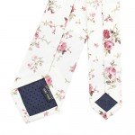 Mantieqingway Men's Cotton Printed Floral Neck Tie