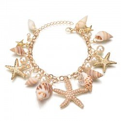 MissCyCy 2017 New Fashion Tidal Marine Shells And Starfish Bohemian Charm Bracelet For Women Jewelry