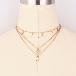 New Boho Jewelry Multi Layer Beads Choker Necklaces for Women Sexy Moon Fashion Pendant Vintage Collier choker Necklace Gifts
