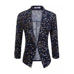 POGT Women 3/4 Sleeve Blazer Open Front Cardigan Jacket Work Office Blazer