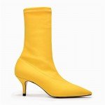 Prova Perfetto 2018 New Women Sock Boots Pointed Toe Elastic High Boots Slip On High Heel Ankle Boots Women Pumps Stiletto Botas