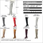QUTAA 2018 New Flock Leather Women Over The Knee Boots Lace Up Sexy High Heels Women Shoes Lace Up Winter Boots Warm Size 34-43