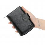 Qianxilu 2017 New Brand Women Wallets Cowhide Leather Zipper and Hasp Coin Purses Female Wallet High Quality Gift