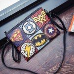 Retro Envelope Clutch PU Leather Clutch Bag Lady Rivet Punk Handbag Messenger Bags Women Super Hero Crossbody Bags For Women 