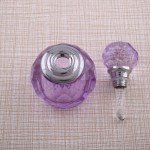 Retro Vintage Mini Empty Bottles Crystal Purple Lavender Cut Perfume Bottle Glass Bottle Refillable Gift