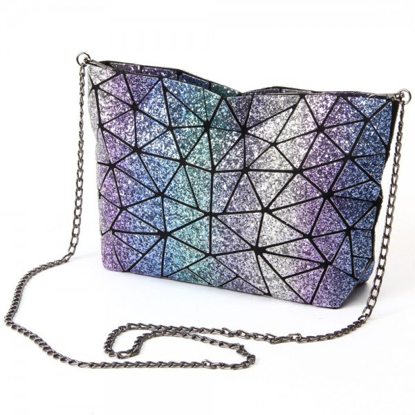 Starry Sky New Fashion Bag Women chain Lightnig Luminous Geometry Women Shoulder Bags Plain Folding Messenger Bag bolso