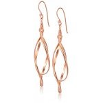 Sterling Silver Double Elongated-Oval Twist French Wire Earrings