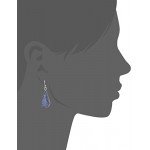 Sterling Silver Pressed Flower Teardrop Earrings