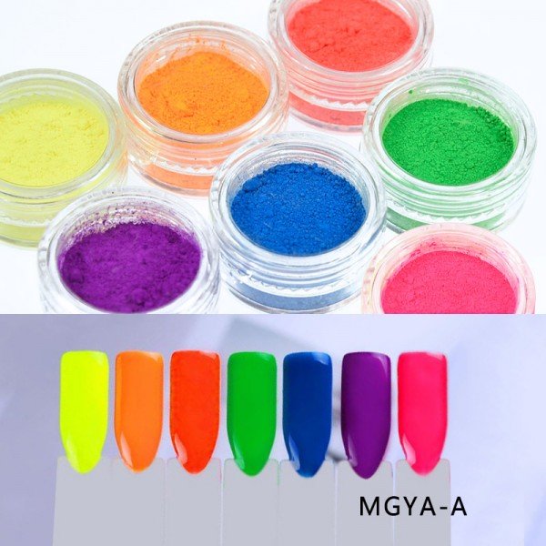 Wholesale-7colors Neon Pigment Powder Ombre Neon Pigments Gradient Nail Neon Powder Gradient Pigments Dust (3g jar 7jars/set)