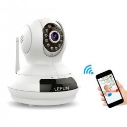 WiFi Camera, LeFun Wireless Surveillance Camera IP Camera Nanny Cam with Pan Tilt Zoom Motion Detect Two Way Audio Night Vision Remote Control 2.4G WiFi for Baby Monitor