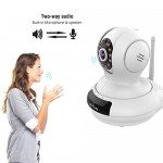 WiFi Camera, LeFun Wireless Surveillance Camera IP Camera Nanny Cam with Pan Tilt Zoom Motion Detect Two Way Audio Night Vision Remote Control 2.4G WiFi for Baby Monitor