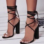Women Pumps 2018 Summer High Heels Sandals PVC Transparent Women Heels Wedding Shoes Women Casual Waterproof Sandalia Feminina