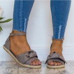 Women Sandals Plus Size 35-44 Flat Sandals Fashion Bowknot Summer Shoes Women Peep Toe Casual Shoes Buckle Strap Sandales Femme