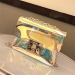 Women Transparent Bag Clear PVC Jelly Small Tote Messenger Bags Laser Holographic Shoulder Bags Female Lady Sac Femme Bandoulier