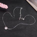 X&P Trendy Charm Necklaces for Women Girl Shine Zircon Transparent Fishing Line Short Chain Pendant Choker Neckalce Jewelry Gift