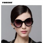 YOOSKE Sexy Cat Eye Sunglasses Women Brand Designer Mirror Sun Glasses Ladies Round Lens Shades for Women Eyewear UV400