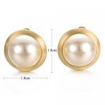 Yoursfs Clip earring Ivory pearl Round Earrings no Pierced Clip on Earrings for girl…