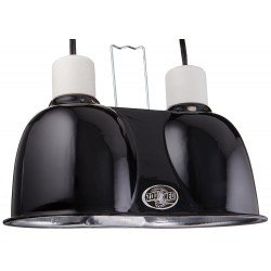 Zoo Med Labs Mini Combo Deep Dome Dual Lamp Fixture,Black