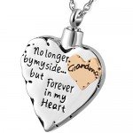 memorial necklace for mom,dad,pet,no longer by my side forever in my heart cremation pendant jewelry
